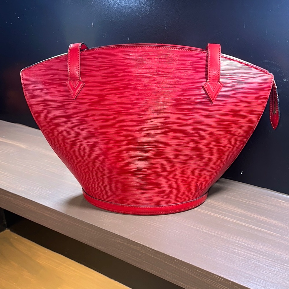 Louis Vuitton Red Epi Leather Tote